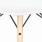 Стол обеденный BRABIX "Eames T-01", круглый, диаметр 80 см, опоры дерево, белый, 532633 (арт. 532633)
