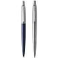 Набор Parker "Jotter London": шар. ручка Blue + гел. ручка Stainless Steel, 1,0мм, кнопочн., блистер (арт. 347617)