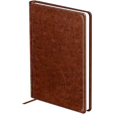 Ежедневник недатированный, А5, 160л., твердый переплет, кожзам, BG "Nebraska. Brown", коричневый (арт. 369586)