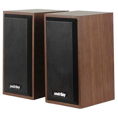 Колонки Smartbuy ONE, 2*3W, деревянный корпус, питание от USB, коричневый (арт. 321330)
