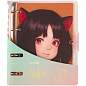 Тетрадь на кольцах 120л., А5, клетка MESHU "Neko", с пластиковой обложкой (арт. 352210)