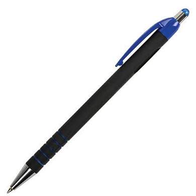 Ручка шариковая автоматическая BRAUBERG "Office Style", СИНЯЯ, корпус черный, пишущий узел 0,5 мм, линия письма 0,3 мм, 144222 (арт. 144222)
