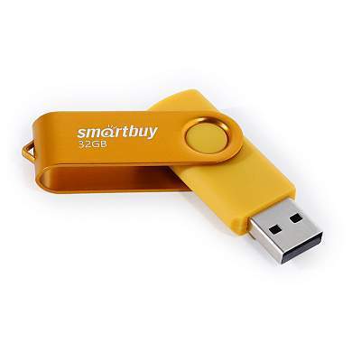 Память Smart Buy "Twist" 32GB, USB 2.0 Flash Drive, желтый (арт. 365506)