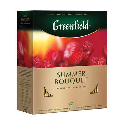 Чай GREENFIELD "Summer Bouquet" фруктовый, 100 пакетиков в конвертах по 2 г, 0878-09 (арт. 620393)