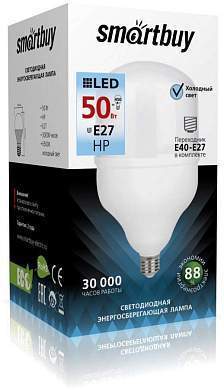 Smartbuy высокомощн. ЛОН E27 50W(4500lm) 6500K 6K 140x250 SBL-HP-50-65K-E27 (арт. 621428)