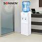 Кулер для воды SONNEN FS-01, напольный, НАГРЕВ/ОХЛАЖДЕНИЕ ЭЛЕКТРОННОЕ, 2 крана, белый, 452419 (арт. 452419)