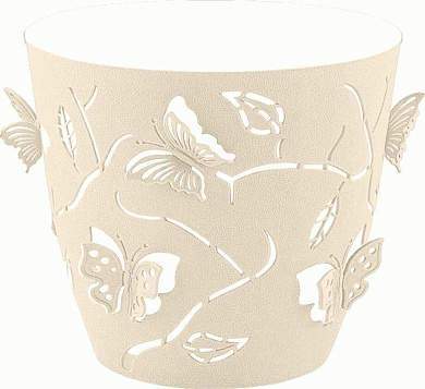 Горшок для цветов Butterflies D=175мм (2,5л) круглый,молочный PT401310048 Plast Team (аналог 808620) (арт. 837001)