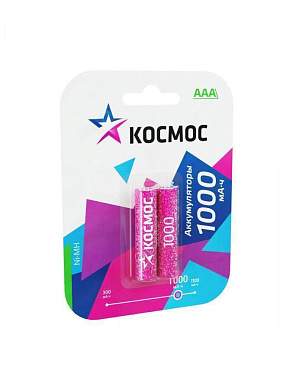 Аккумулятор Космос /R03 1000mAh Ni-MH BL2 (арт. 104130)