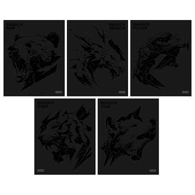 Тетрадь А5, 48 л., HATBER, скоба, клетка, матовая ламинация, 3D-лак, "Shadow" (микс в спайке), 093204, 48Т5лолВ1 (арт. 405710)