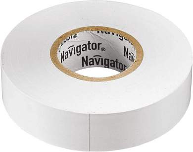 Изолента ПВХ 15/10 Navigator белая (10!) 71228 (арт. 380480)