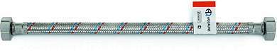 "AQUALINE Подводка гибкая для воды с нак.гайками-ЛАТУНЬ, в стальной оплетке 1/2""-50 см, (вн-вн), 1414 (арт. 719271)"