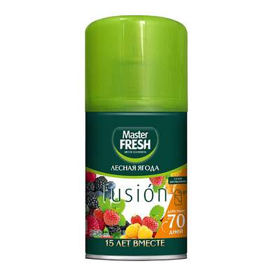 Сменный баллон 250 мл MASTER FRESH "Лесная ягода" для автоматических освежителей, С0006612 (арт. 703167)