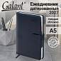Ежедневник датированный 2027, А5, 148х218 мм, GALANT "Ritter", под кожу, темно-синий, 118078 (арт. 118078)