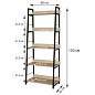 Стеллаж на металлокаркасе BRABIX "LOFT SH-003", 600х350х1500 мм, 5 полок, цвет дуб натуральный, 641236 (арт. 641236)