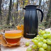 Чайник-термос 1 л, BOOMHOUSE (БумХаус) COFFEE BREAK, нержавеющая сталь SUS304, черный, ТЕРМОЧАЙНИК, 700328 (арт. 700328)