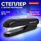 Степлер №10 BRAUBERG "SX-19", до 12 листов, с антистеплером, черный, 228587 (арт. 228587)