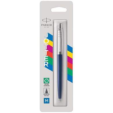 Ручка шариковая Parker "Jotter Navy Blue" синяя, 1,0мм, кнопочн., пластик. корпус, блистер (арт. 326356)