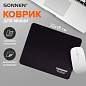 Коврик для мыши SONNEN "BLACK", резина + ткань, 220х180х3 мм, 513309 (арт. 513309)