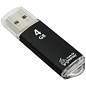 Память Smart Buy "V-Cut" 4GB, USB 2.0 Flash Drive, черный (металл. корпус ) (арт. 227881)