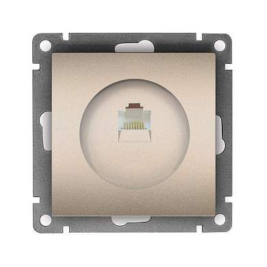 UNIVersal Афина мех. роз. компьют. СУ 1 мест., 1А, шампань (пласт. осн., RJ45) A0051-Br (арт. 855010)