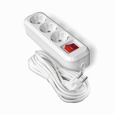 UNIVersal сет. удл. ПВС 3х1 3 роз.  7 м 10А земля, выкл. (корпус ABS) S-303 1988 (арт. 240800)