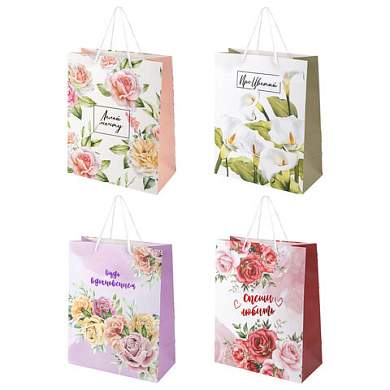 Пакет подарочный (1 штука) 26х13х32 см (L), "Woman Collection", ассорти, фольга, ЗОЛОТАЯ СКАЗКА, 700814 (арт. 700814)