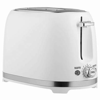 Тостер CENTEK CT-1432, 850 Вт, 2 тоста, 7 режимов, пластик, белый, CT-1432 WHITE (арт. 457612)