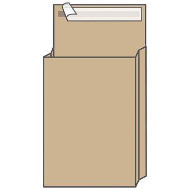 Пакет почтовый UltraPac, 300*400*40мм, коричневый крафт, отр. лента, 120г/м2 (арт. 257785)