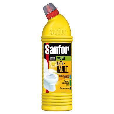 Средство для туалета Sanfor WC "Lemon Fresh", гель, 750мл (арт. 225725)