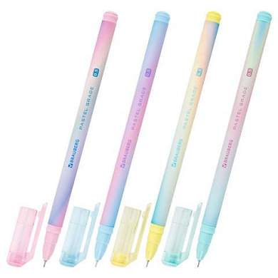 Ручка гелевая BRAUBERG GRADE PASTEL, СИНЯЯ, игольчатый узел 0,5 мм, линия письма 0,3 мм, 144284 (арт. 144284)