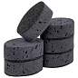 Губки для посуды OVAL BLACK 95х65х35 мм КОМПЛЕКТ 6 шт., КРУПНОПОРИСТЫЙ поролон/абразив LAIMA, 608649 (арт. 608649)