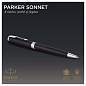 Ручка шариковая Parker "Sonnet Matte Black СT" черная, 1,0мм, поворот., подарочная упаковка (арт. 240067)