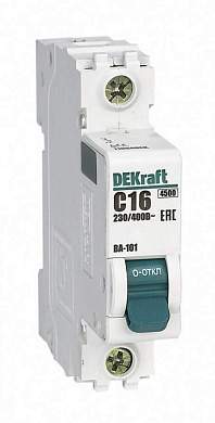 Schneider DEKraft автоматический выкл. ВА-101 1P 10А 4,5kA х-ка B 11005DEK (12!) (арт. 507821)