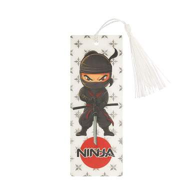 Закладка для книг 3D с линейкой, 150*55мм, ArtSpace "Ninja", декоративный шнурок (арт. 370562)
