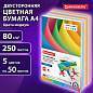 Бумага цветная BRAUBERG, А4, 80 г/м2, 250 л., (5 цветов х 50 л.), медиум, для офисной техники, 112465 (арт. 112465)