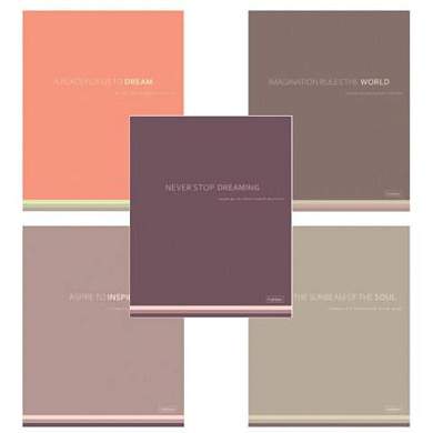 Тетрадь А5, 96 л., HATBER, скоба, клетка, Soft-touch ламинация, "Мечтай!" (микс в спайке), 090512, 96Т5лВ1 (арт. 405479)