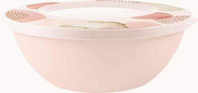 Миска (салатник) с крышкой 5л Pastel персиковая карамель PT107611591 Plast Team (арт. 872153)
