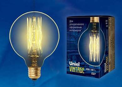 Uniel G80 E27 60W Шар винтажная лампа накаливания IL-V-G80-60/GOLDEN/E27 VW01 (арт. 555098)
