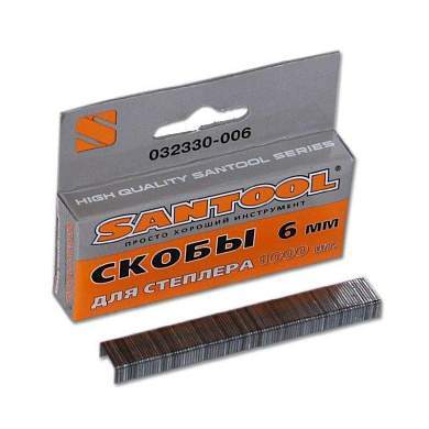 Скобы Santool тип 53, для мебельного степлера, 6х0.75мм, 32330-006 (арт. 604021)