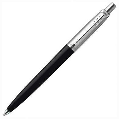 Ручка шариковая PARKER "Jotter Orig Black", корпус черный, детали нержавеющая сталь, синяя, RG0033010 (арт. 143865)