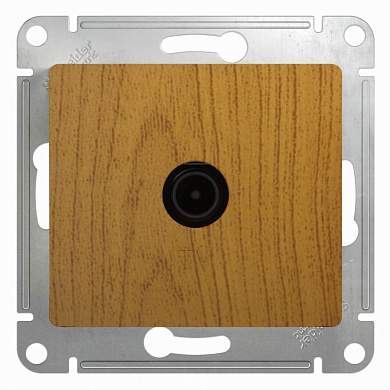 Schneider Glossa Мех. Роз. Tv Су 1 Мест. Темный Дуб (Пласт. Осн., Оконечная, Rg6, 1Db) Gsl000591 (арт. 428025)