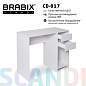 Стол письменный/компьютерный BRABIX "Scandi CD-017", 900х450х750 мм, 2 ящика, белый, 641894, ЦБ013706-1 (арт. 641894)