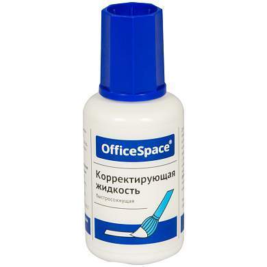 Корректирующая жидкость OfficeSpace, 12мл, на химической основе, с кистью (арт. 213882)