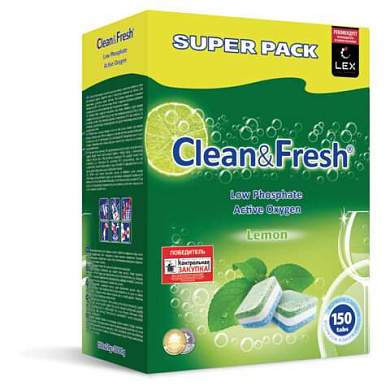 Таблетки для посудомоечных машин 150 шт., CLEAN&FRESH ALL-IN-1, Cd13150 (арт. 609700)