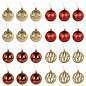 Шары ёлочные НАБОР 24 шт., 6 см, "Red&Gold", пластик, красные/золото, туба, ЗОЛОТАЯ СКАЗКА, 592169 (арт. 592169)