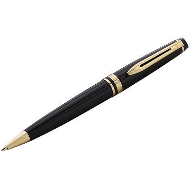 Ручка шариковая Waterman "Expert Black Lacquer GT" синяя, 1,0мм, подарочная упаковка (арт. 180510)