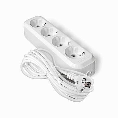 UNIVersal сет. удл. ПВС 3х1 4 роз.  5 м 13А земля (корпус ABS) E-304 1982 (арт. 337428)