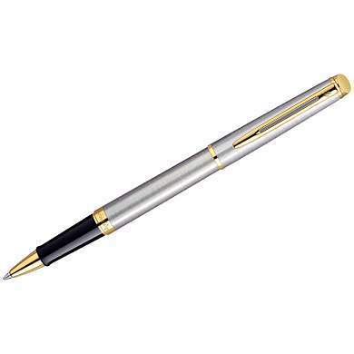 Ручка-роллер Waterman "Hemisphere Stainless Steel GT" черная, 0,8мм, подарочная упаковка (арт. 180947)