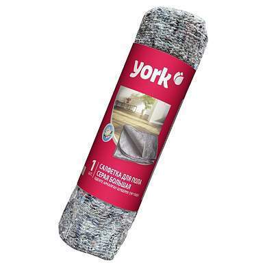 Тряпка для пола York, хлопок/полиэстер, 60*75см, 260г/м2, серая, в рулоне (арт. 355940)