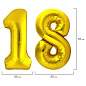 Шары воздушные НАБОР ДЛЯ ДЕКОРА "18 лет", 17 шаров, золото/серебро, BRAUBERG, 591900 (арт. 591900)